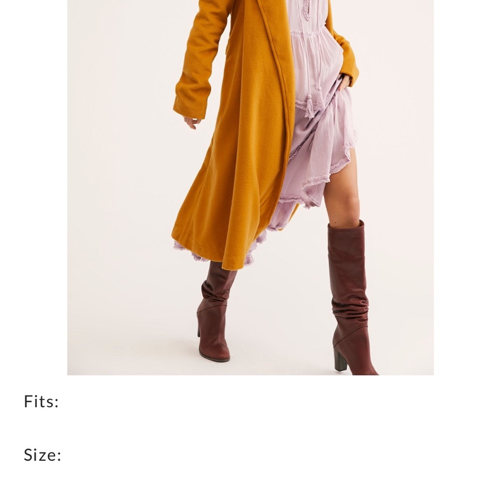 Free People Mustard Long Coat